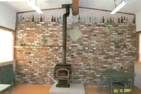 Game room, brick wall